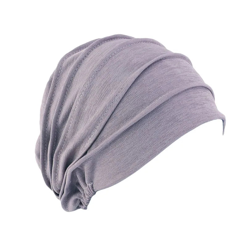 Women's Slouch Beanie - One-Size Elastic Knit Hat in 10 Solid Colours
