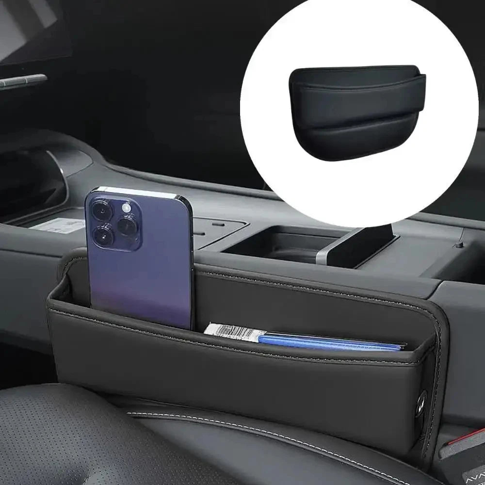 Leather Car Seat Gap Organiser - Console Crevice Filler and Side Storage Pocket