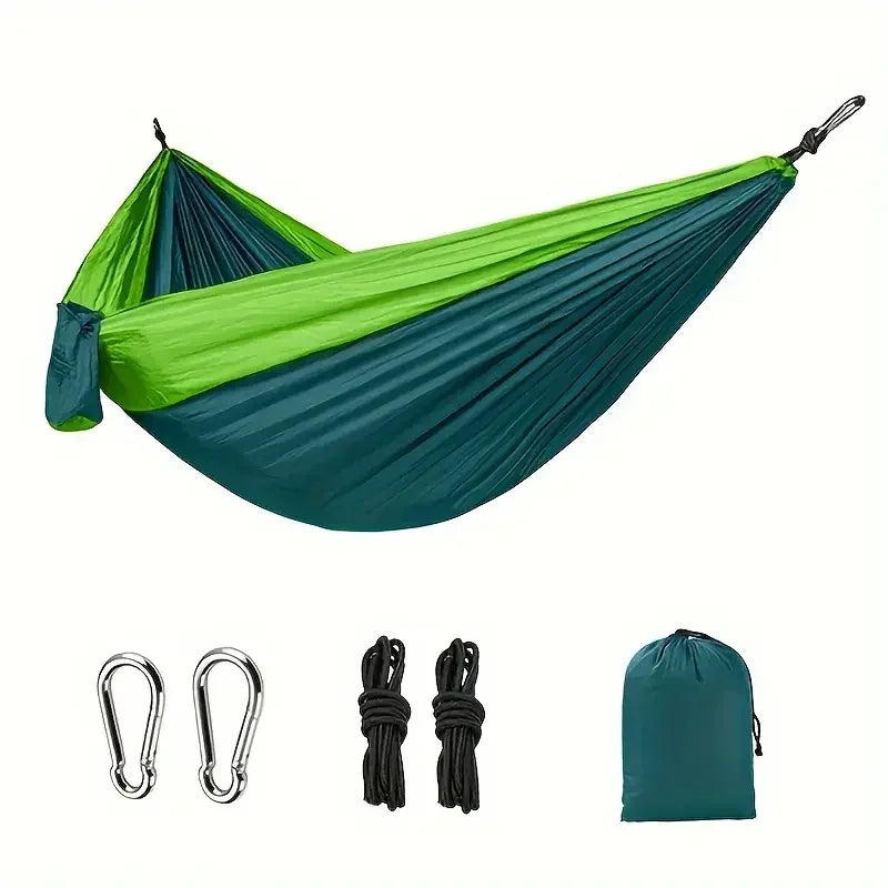 Portable Camping Hammock - Lightweight Parachute Nylon Swing for Backpacking and Travel