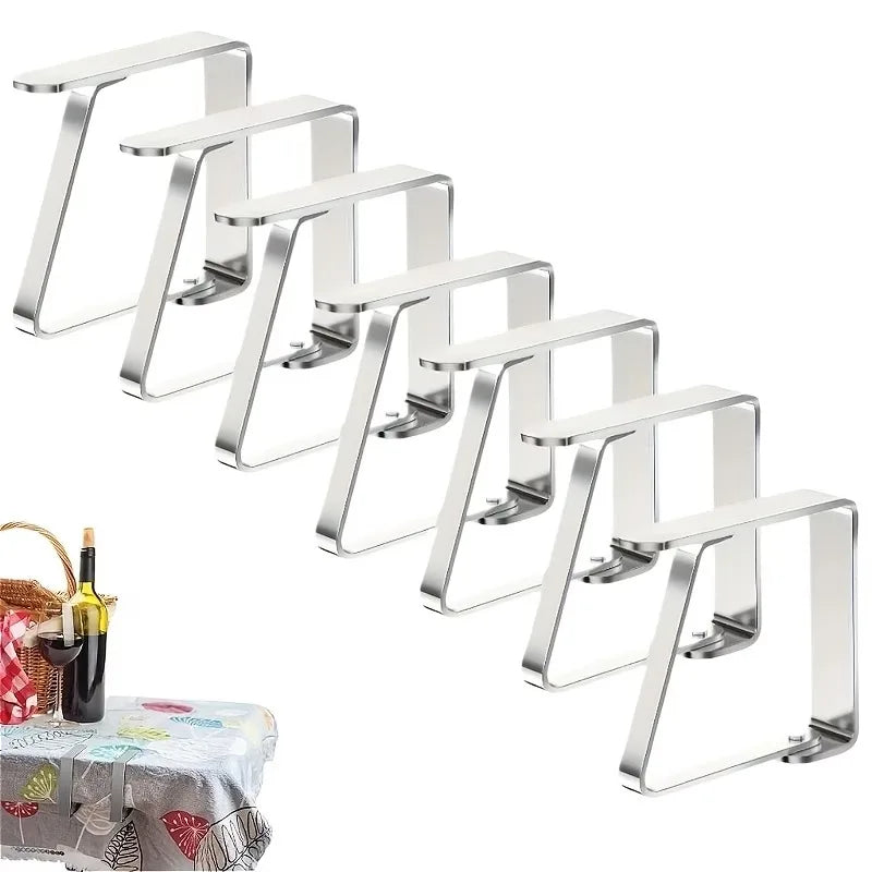 Stainless Steel Tablecloth Clips - Rustproof Outdoor Table Cloth Clamps