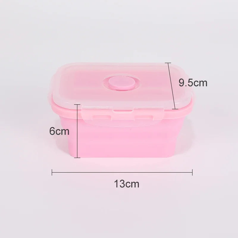 Collapsible Silicone Food Storage Containers - Leakproof Lunch Bowls for Meal Prep