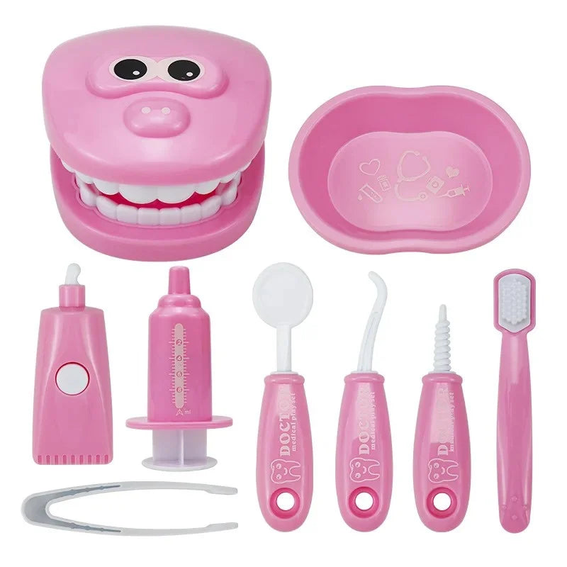 Dental Pretend Play Set - Kids Dentist Role Play Toy Kit in 4 Colours