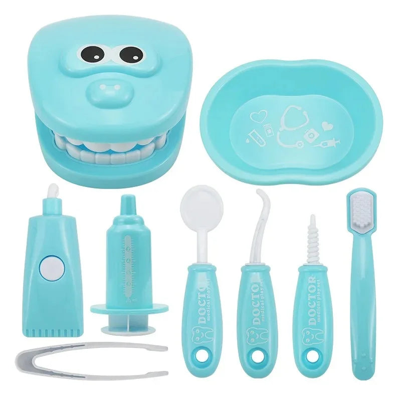 Dental Pretend Play Set - Kids Dentist Role Play Toy Kit in 4 Colours