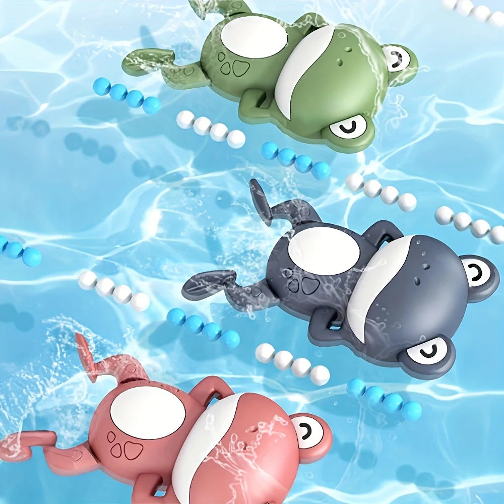Wind-Up Bath Toys - Swimming Clockwork Frogs for Toddler Bath Time and Pool Play