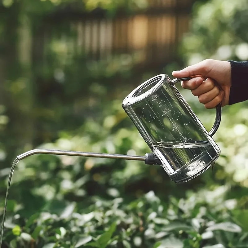 Long Spout Watering Can - Lightweight Plastic Watering Kettle for Indoor Plants