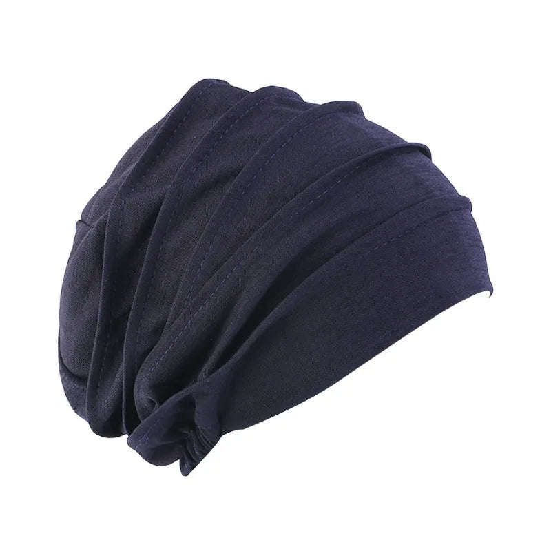 Women's Slouch Beanie - One-Size Elastic Knit Hat in 10 Solid Colours