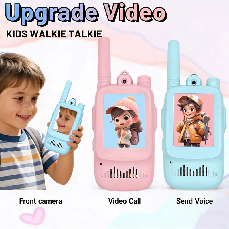 Kids Video Walkie Talkies - Rechargeable Two Way Radios for Camping Trips
