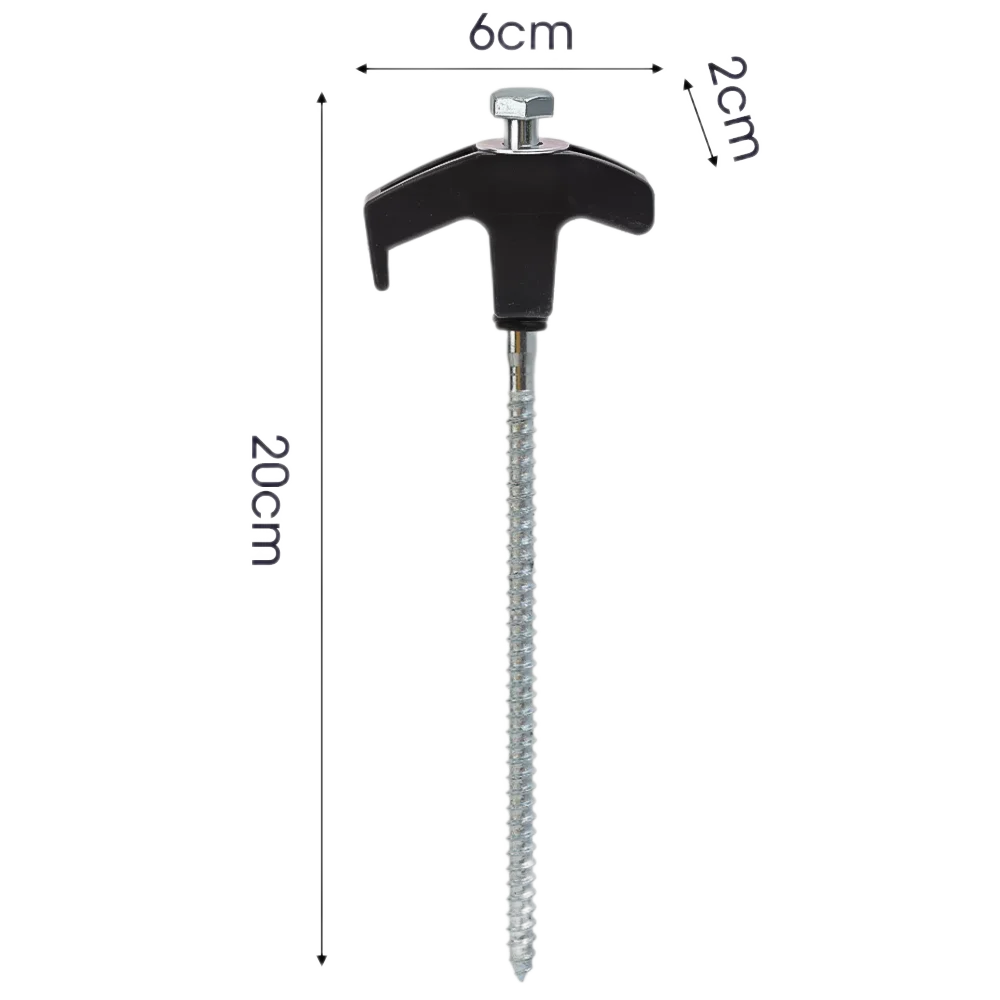 Screw Tent Pegs - Hexagonal Spiral Ground Stakes for Camping, Awnings and Decking, 5 and 10 Packs