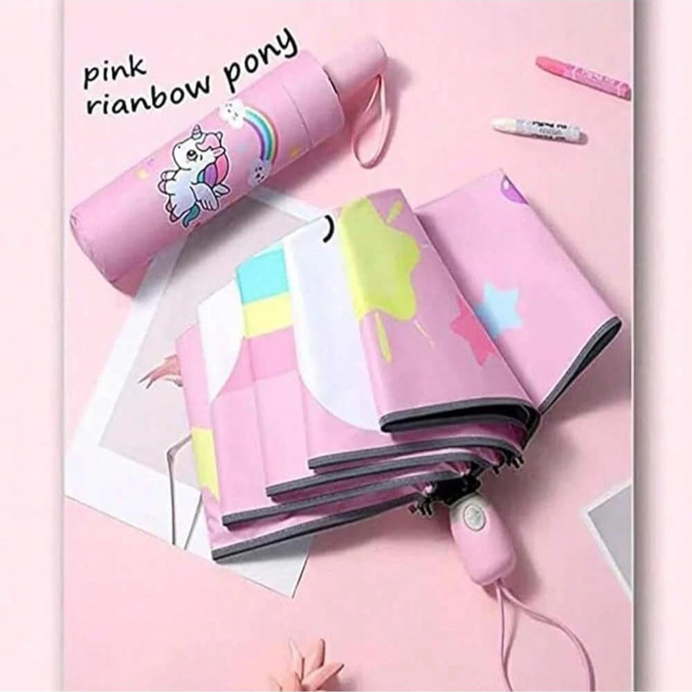 Unicorn Kids Umbrella - Lightweight 8K Aluminium Frame for Boys and Girls