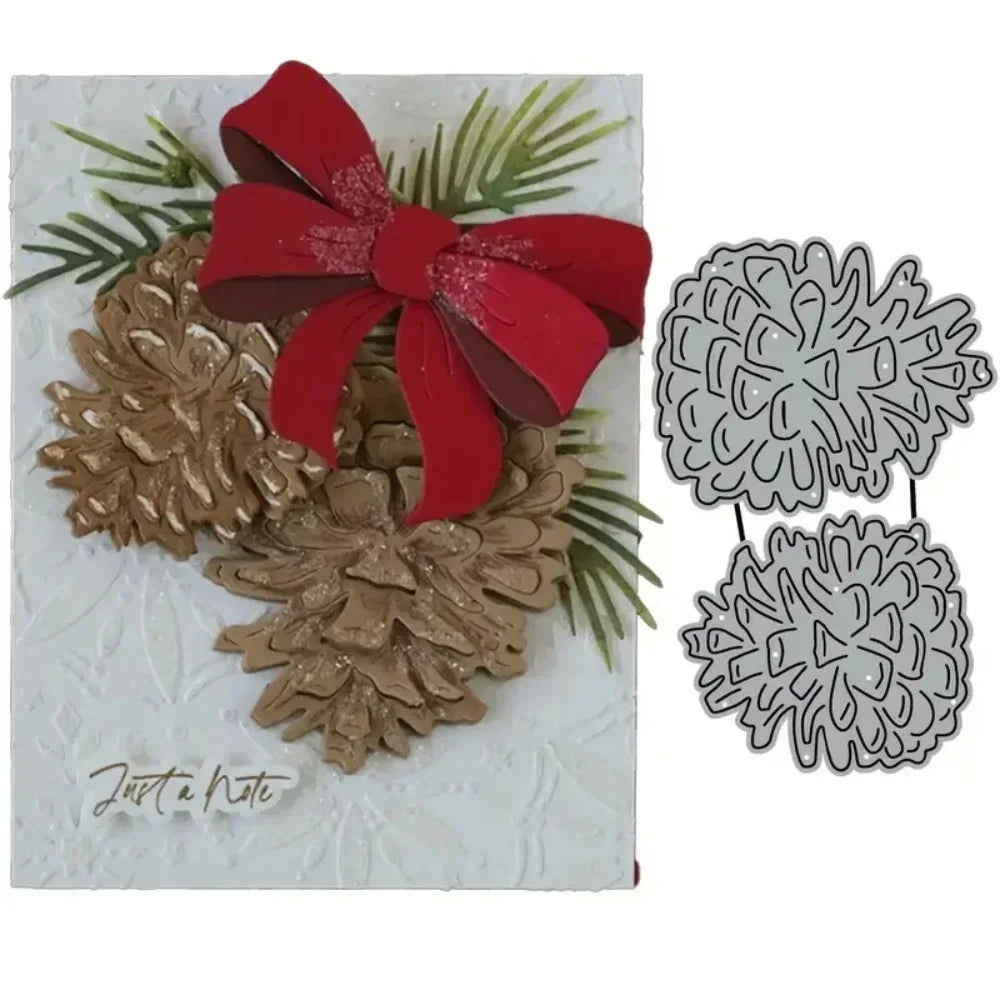 Metal Cutting Dies - Pinecone, Christmas Tree and Gingerbread Craft Shapes