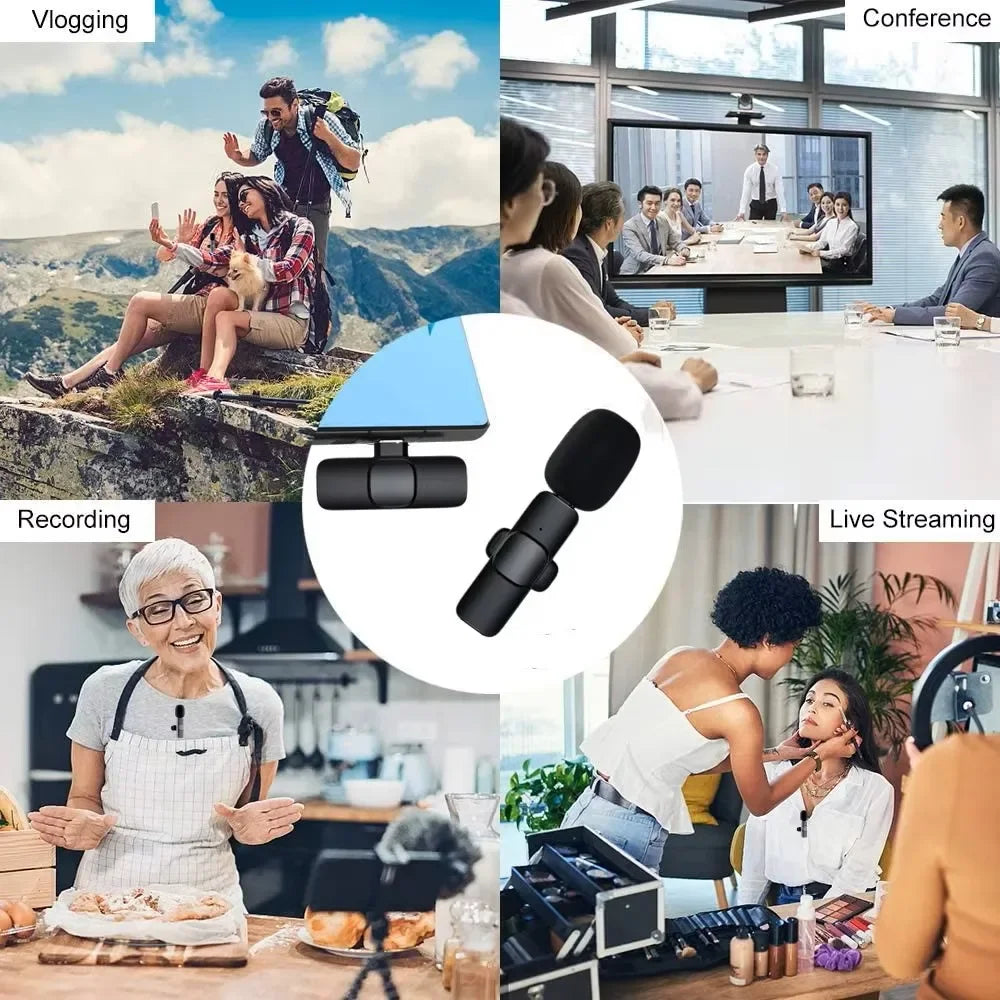 Lavalier Microphone - Mini Wireless Clip Mic for iPhone and Android