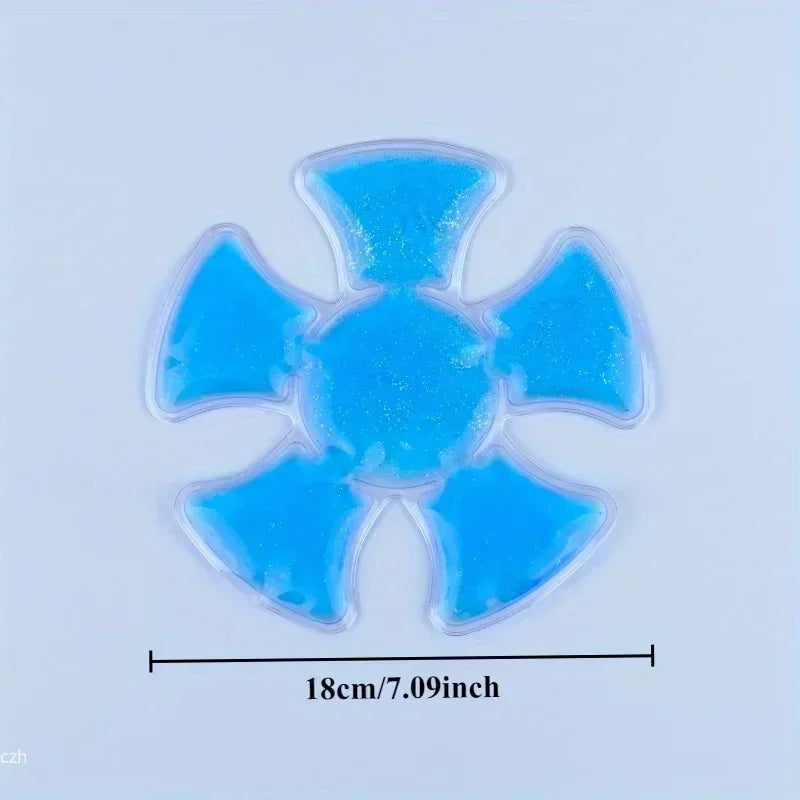 Blue PVC Gel Ice Pack - Reusable Cooling Insert for Helmets and Hats