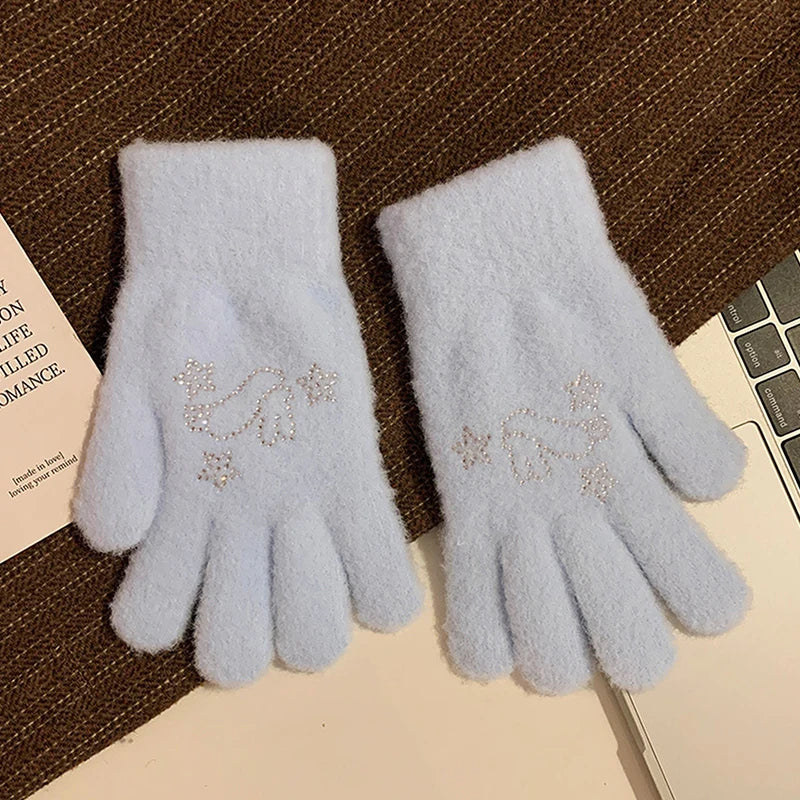 Plush Cycling Gloves for Women - Thickened Coldproof Winter Gloves, 6 Styles