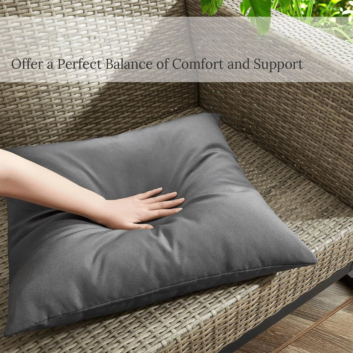 Outdoor Throw Pillow Covers - Waterproof Square Cushion Cases for Patio and Couch