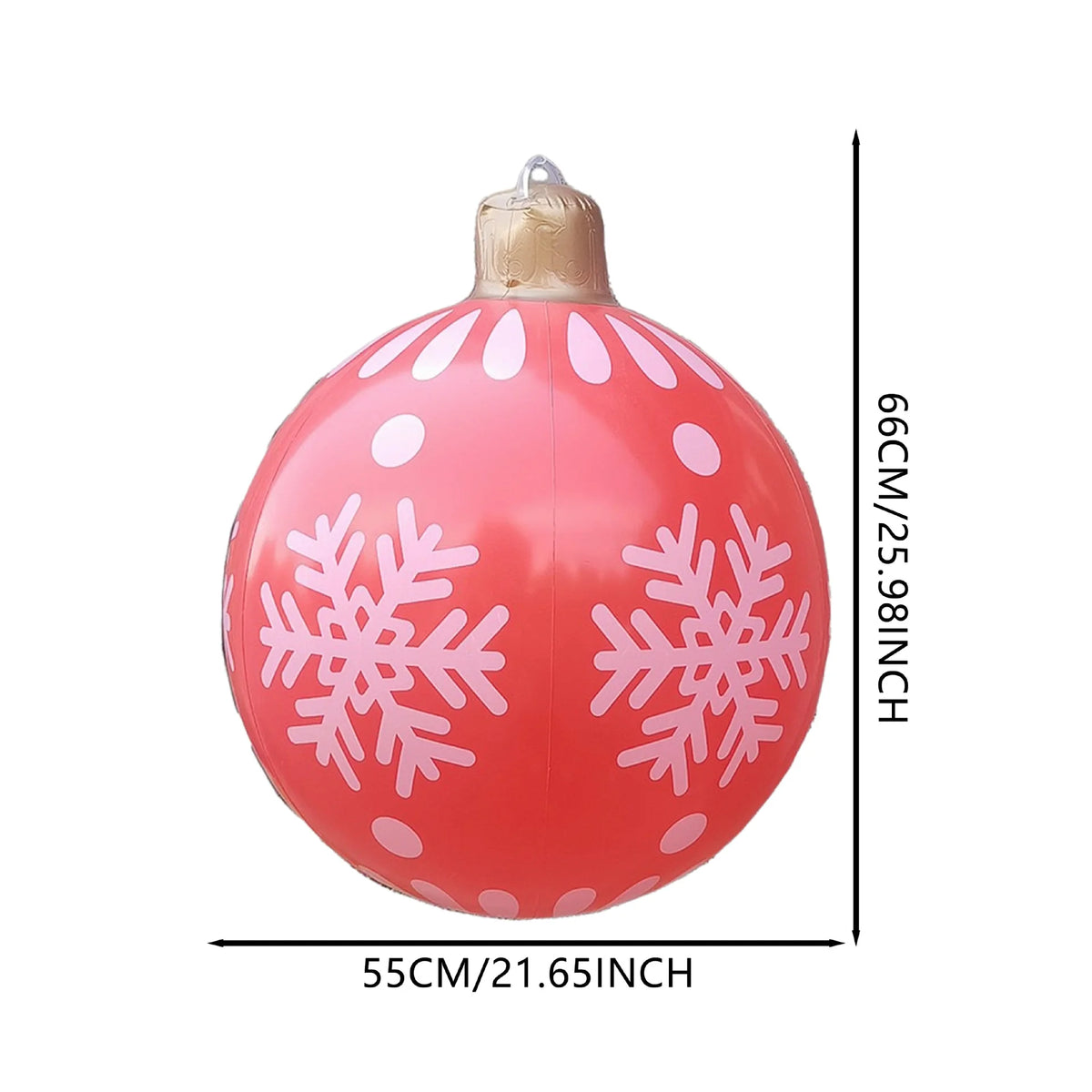 Inflatable Christmas Ball - 40cm PVC Outdoor Bauble for Gardens and Trees