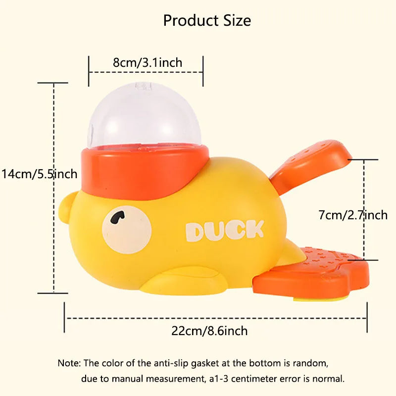 Interactive Cat Treat Dispenser - Yellow Duck Slow Feeder Toy for Cats