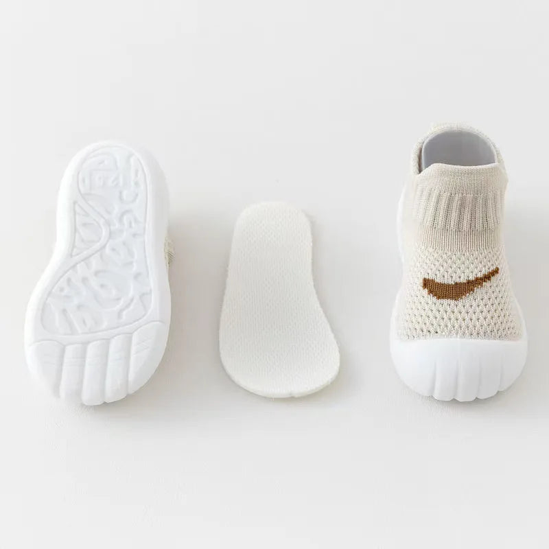 Baby Sock Shoes - Soft Rubber Sole First Walker Shoes in 11.5-15.5cm Sizes