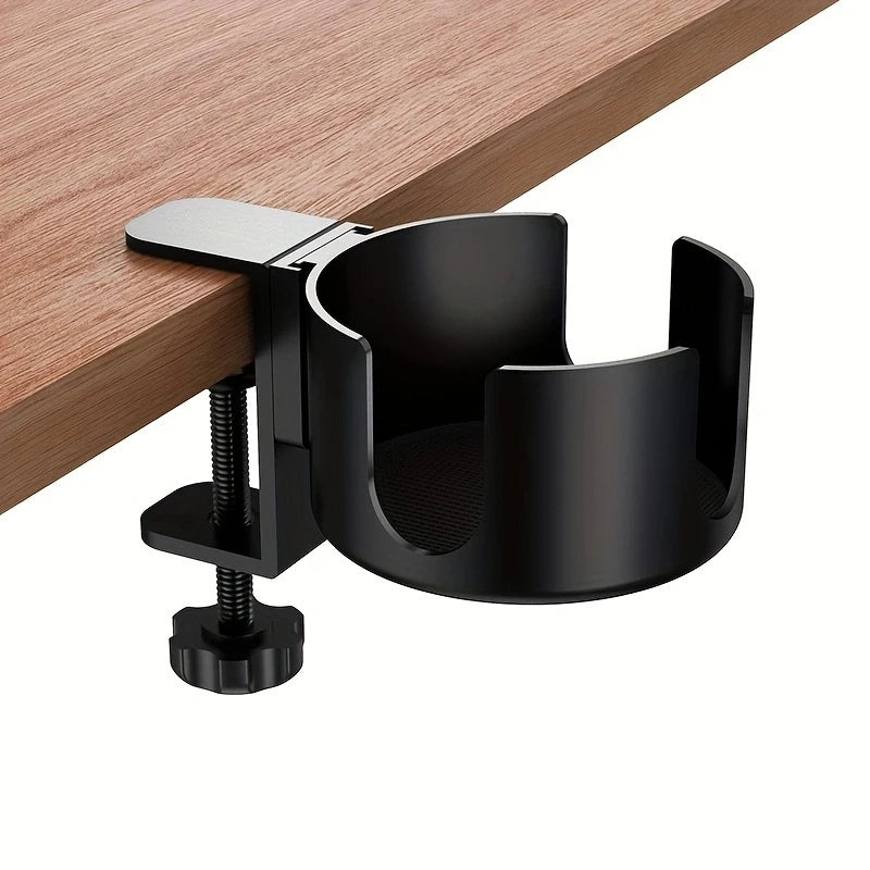 Desk Cup Holder Clamp - Adjustable Arm Stand for Mugs & Water Bottles