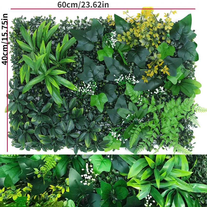 Artificial Boxwood Hedge Panels - Fake Grass Wall Tiles for Gardens and Event Backdrops