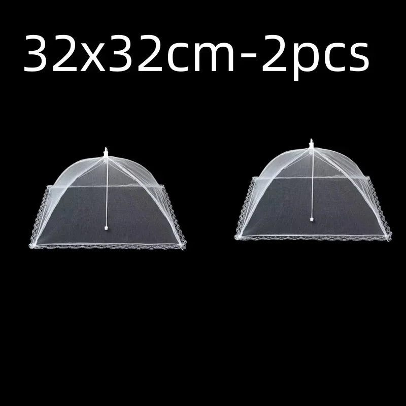 Foldable Mesh Food Cover - Pop-Up Fly & Mosquito Net Tent for Outdoor Dining