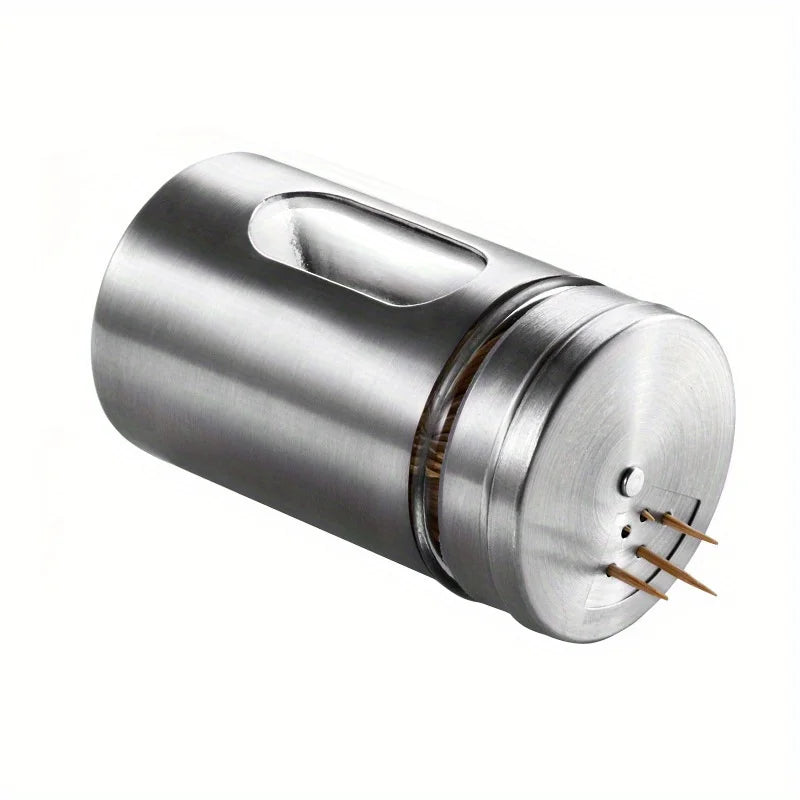 Stainless Steel & Glass Seasoning Shaker - BBQ Spice, Salt & Pepper Jar
