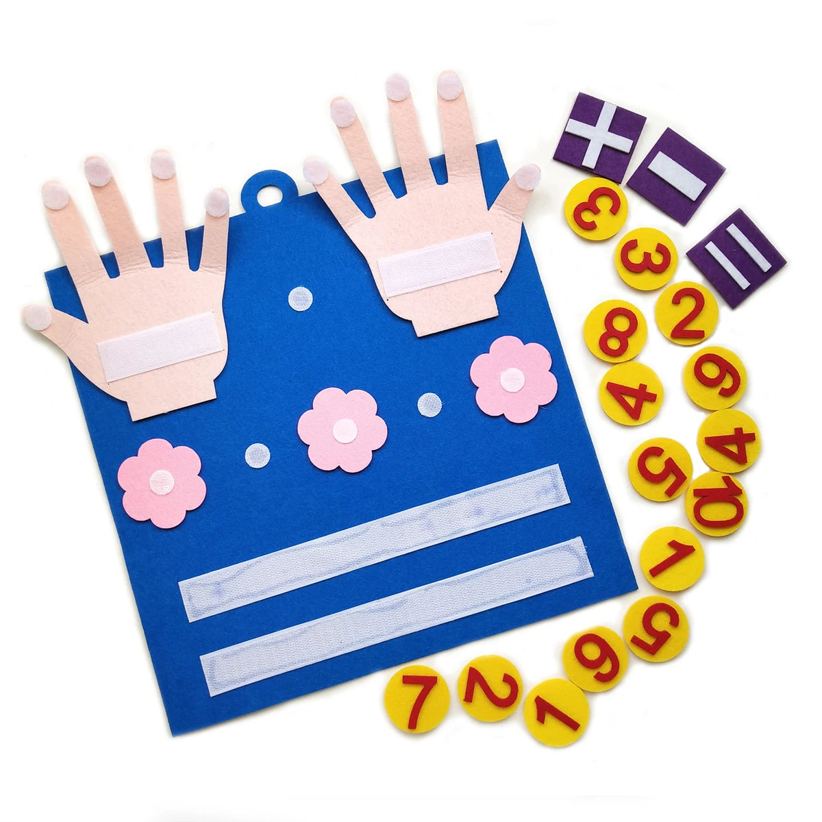 Toddler Montessori Toys - Felt Math Board for Early Counting and Sorting