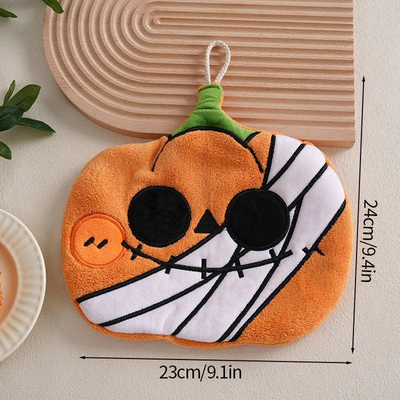 Cartoon Cat Hand Towel - Absorbent Coral Fleece Towel with Hanging Loop