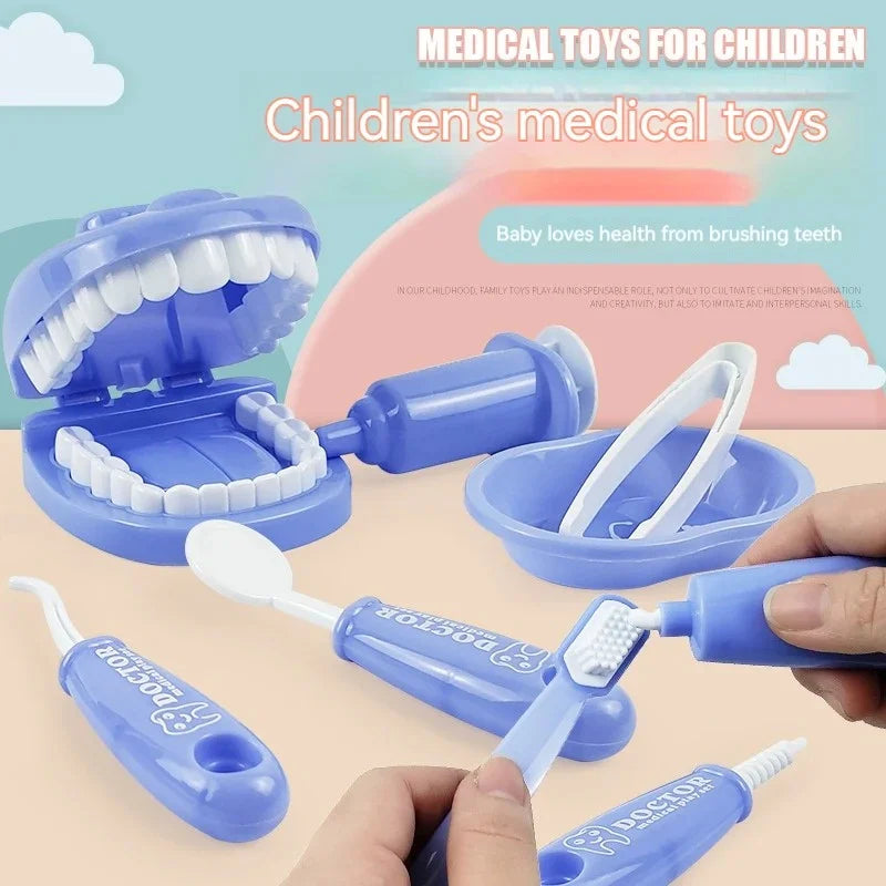 Dental Pretend Play Set - Kids Dentist Role Play Toy Kit in 4 Colours