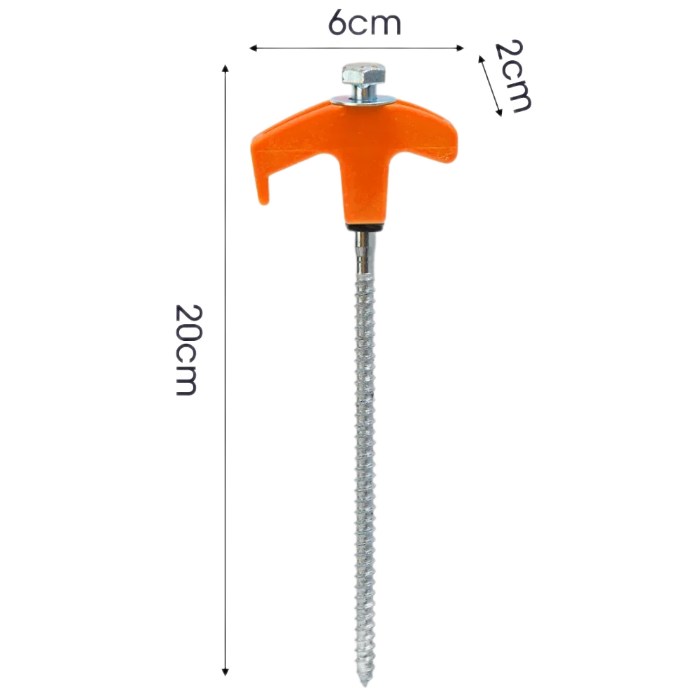 Screw Tent Pegs - Hexagonal Spiral Ground Stakes for Camping, Awnings and Decking, 5 and 10 Packs