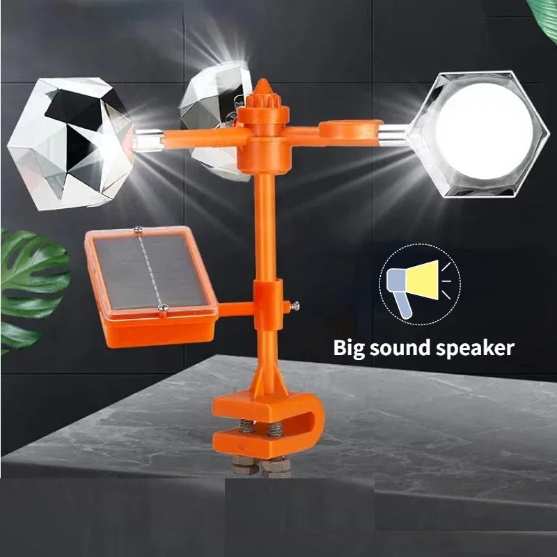 Solar Bird Repeller - 3-in-1 Reflective Deterrent for Gardens, Ponds and Farms