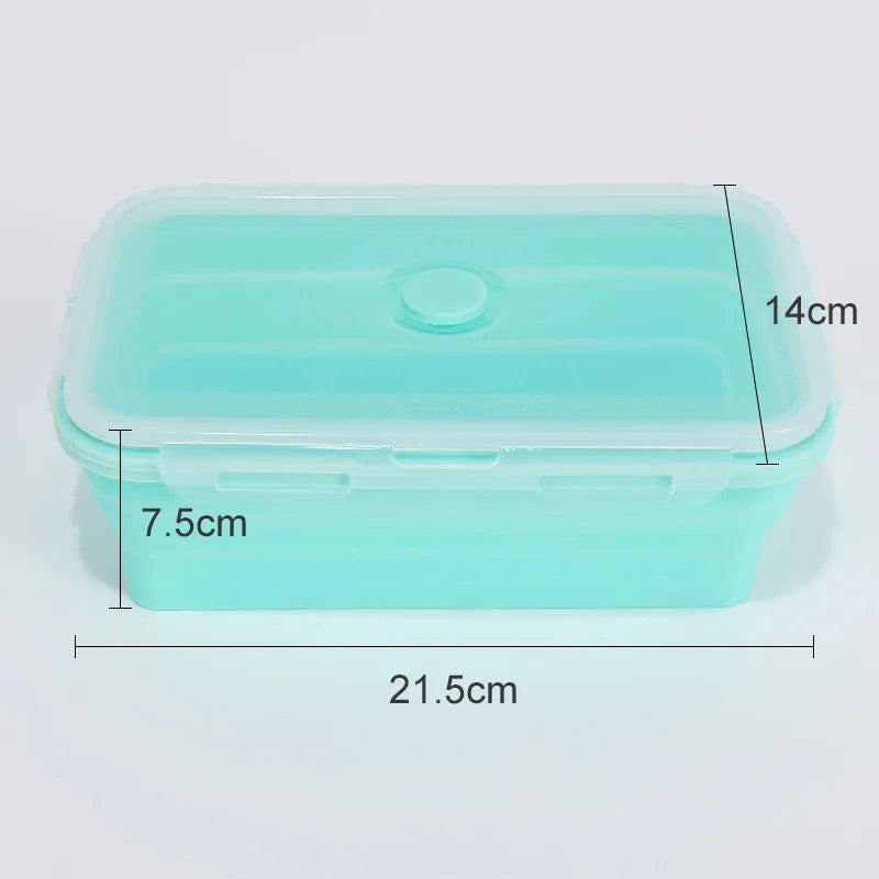 Collapsible Silicone Food Storage Containers - Leakproof Lunch Bowls for Meal Prep