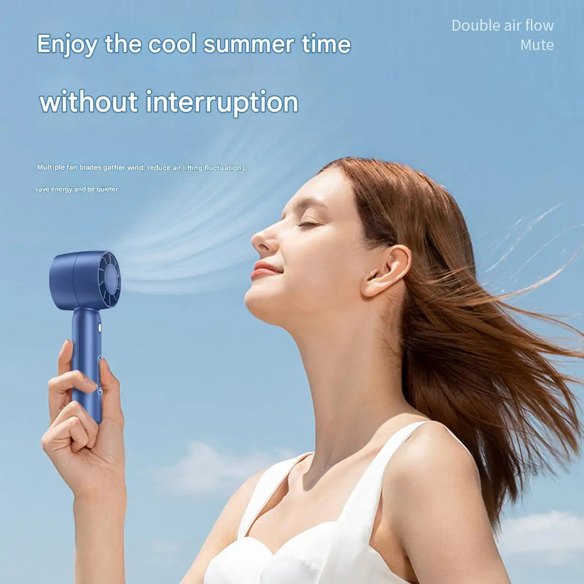 Handheld Turbo Fan - Mini USB Portable Personal Cooling Fan in 3 Colours