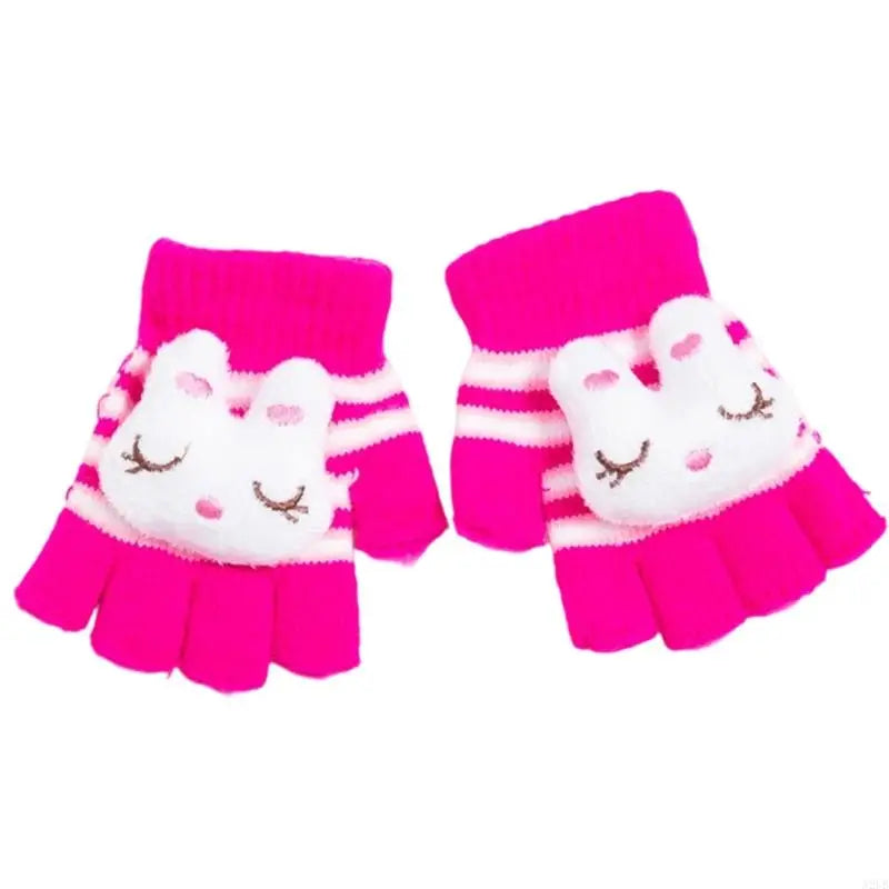Plush Duck Gloves - Soft Warm Winter Gloves with Animal Design for Kids