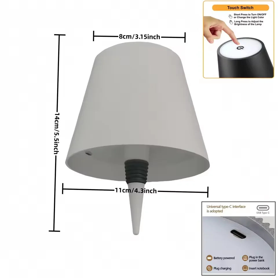 Wireless Bottle Table Lamp - Rechargeable Bar Light for Wine Bottles