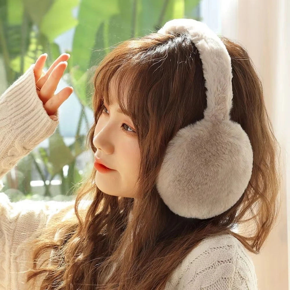 Plush Ear Warmers - Soft Foldable Winter Earmuffs for Women and Men, 7 Colours