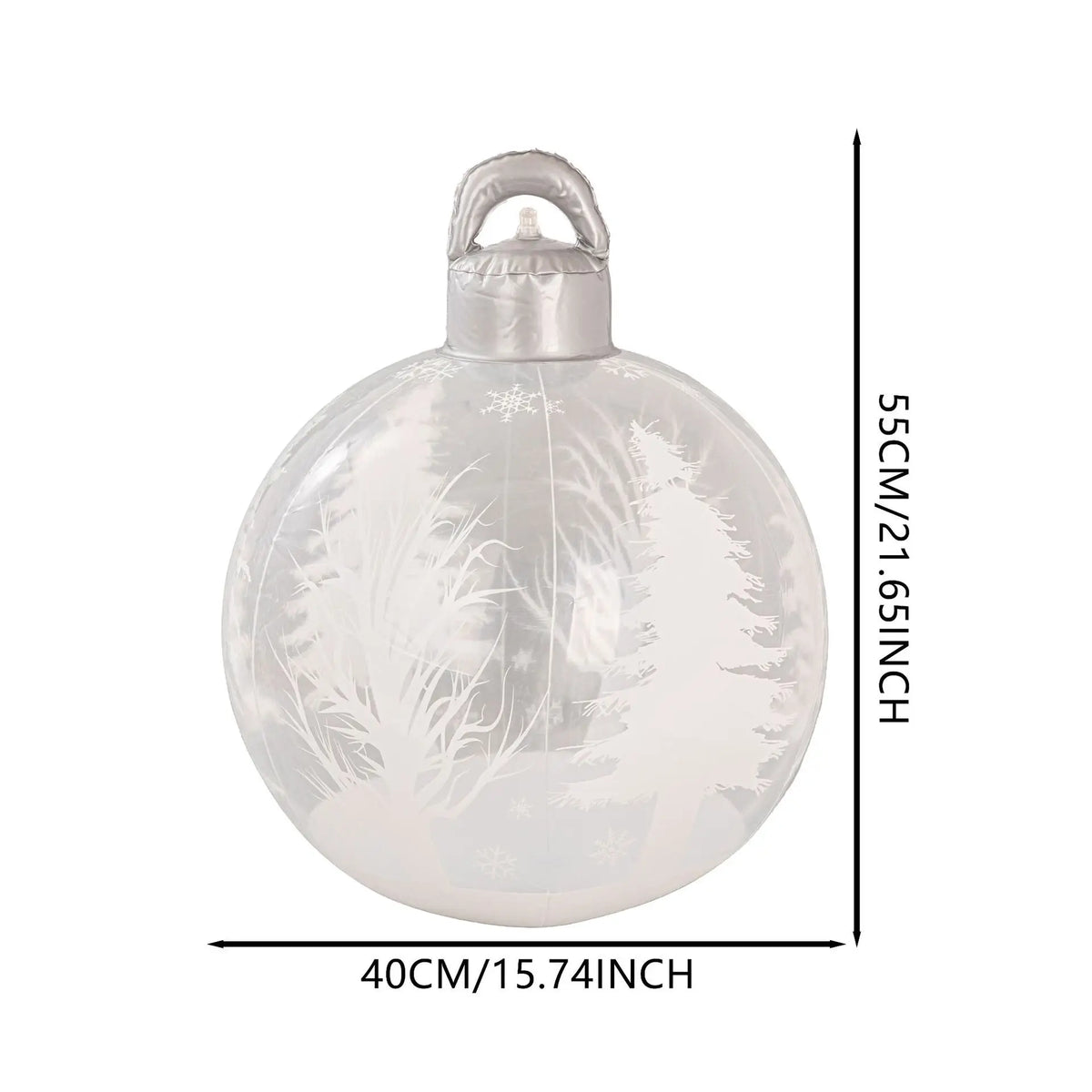 Inflatable Christmas Ball - 40cm PVC Outdoor Bauble for Gardens and Trees