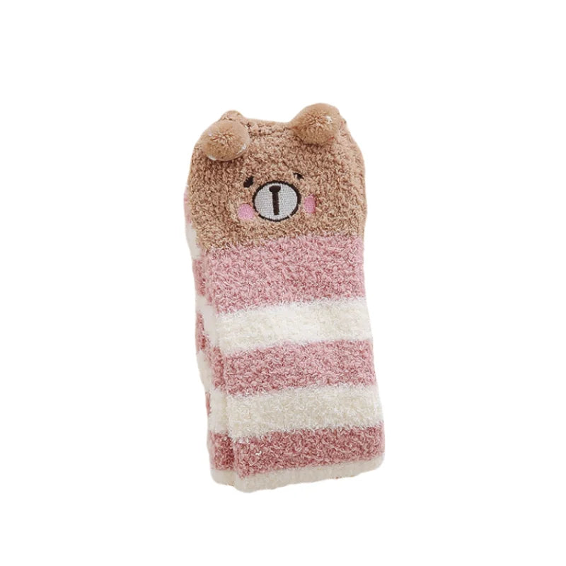 Womens Thigh High Fuzzy Socks - Cozy Soft Warm Pair in EU 34-39