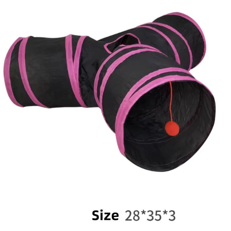 Foldable Cat Tunnel - Collapsible Pop-Up Play Tube for Kittens, Cats and Small Pets