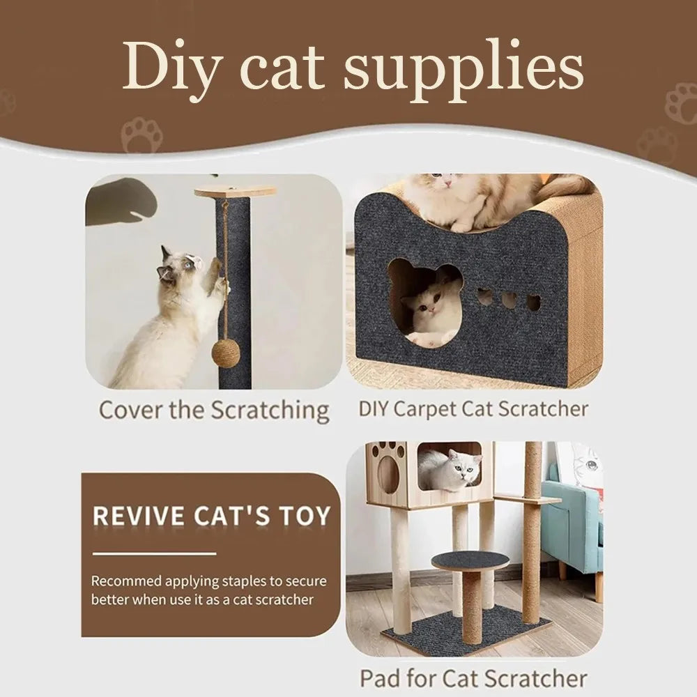 Self-Adhesive Cat Scratching Mat - Furniture Protector in 8 Sizes, 7 Colours