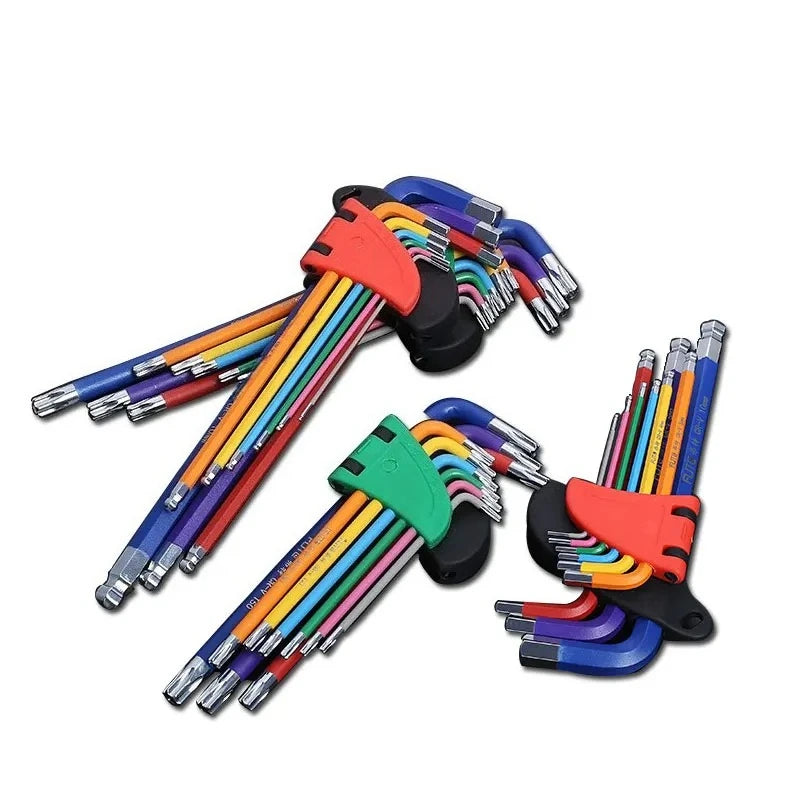 Allen Key Set 9 Piece - Long Arm Hex Key Wrench Kit 1.5mm to 10mm for Bike and Furniture Repair