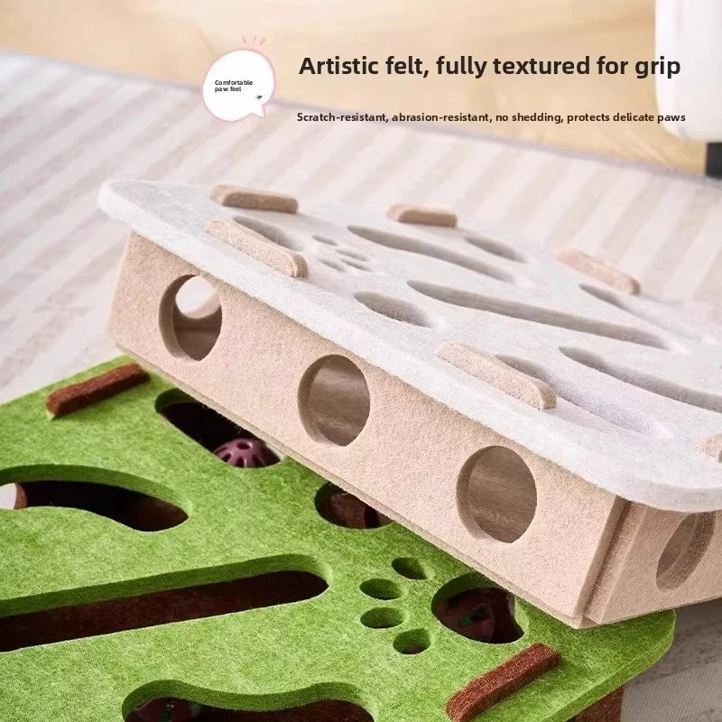 Cat Puzzle Toy - Felt Interactive Puzzle Board for Indoor Cats in 6 Designs