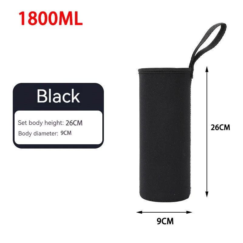 Neoprene Water Bottle Sleeve with Strap - Insulated Bottle Holder Pouch