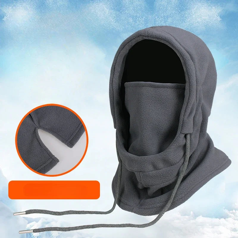 Warm Fleece Balaclava - Hooded Windproof Face Mask and Neck Warmer