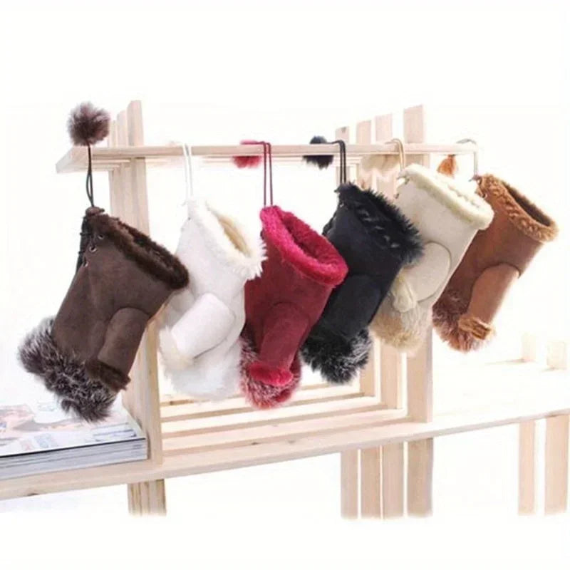Faux Rabbit Fur Wrist Warmers - Soft Fur Hand Warmers in 9 Colours for Winter