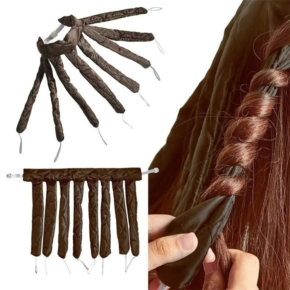 Heatless Curling Rod Headband - Silk Overnight Wave Former for Hair