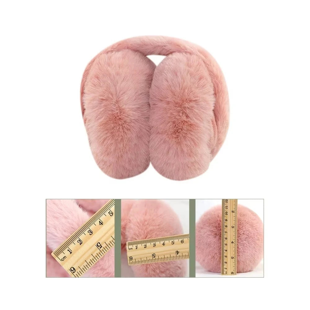 Plush Ear Warmers - Soft Foldable Winter Earmuffs for Women and Men, 7 Colours