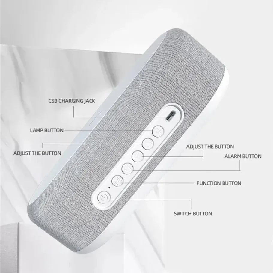 Alarm Clock Wireless Charger - Bedside Fast Charging Dock for iPhone