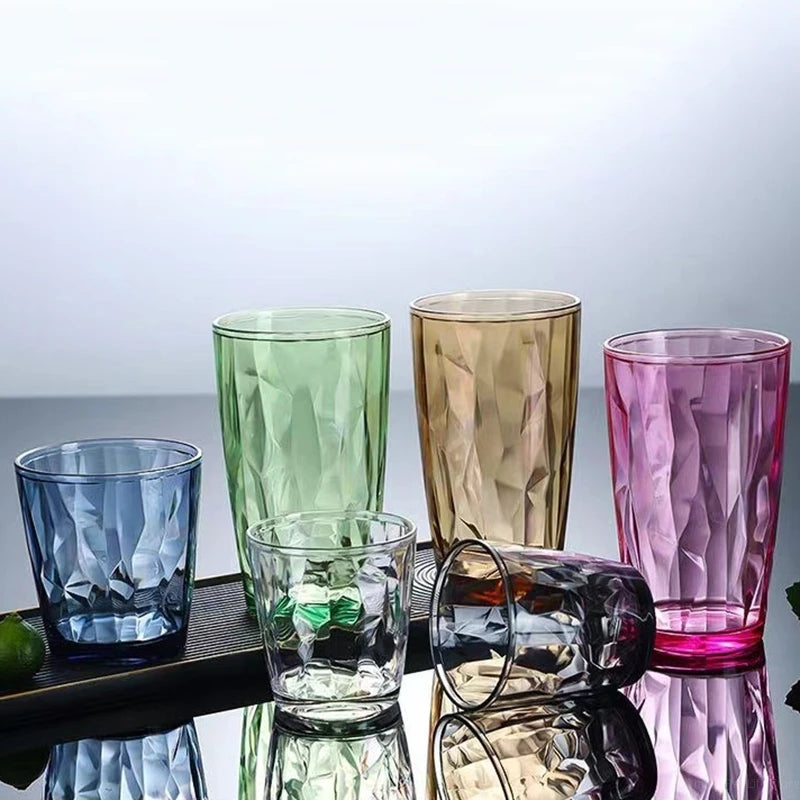 Unbreakable Acrylic Wine Glasses - Reusable 210ml and 310ml Cups for Parties