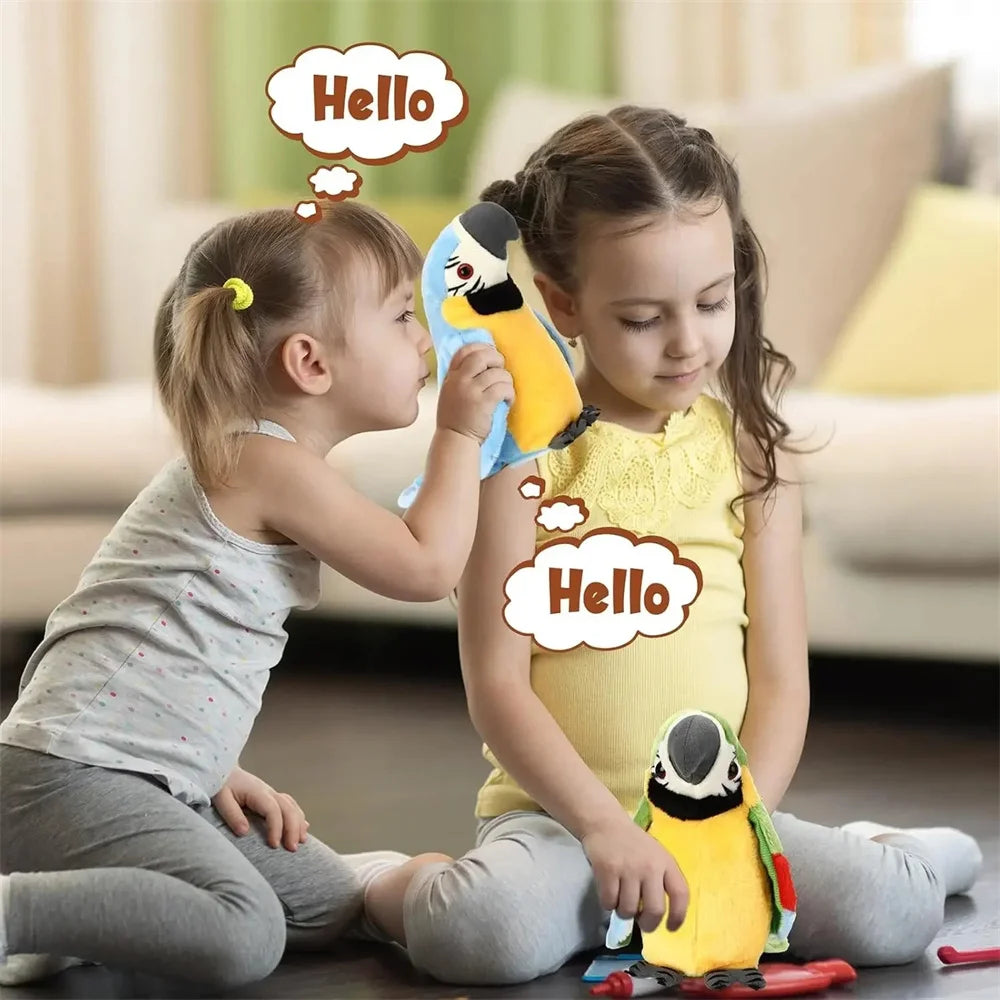 Talking Parrot Toy - 22cm Plush Repeating Parrot Gift for Kids