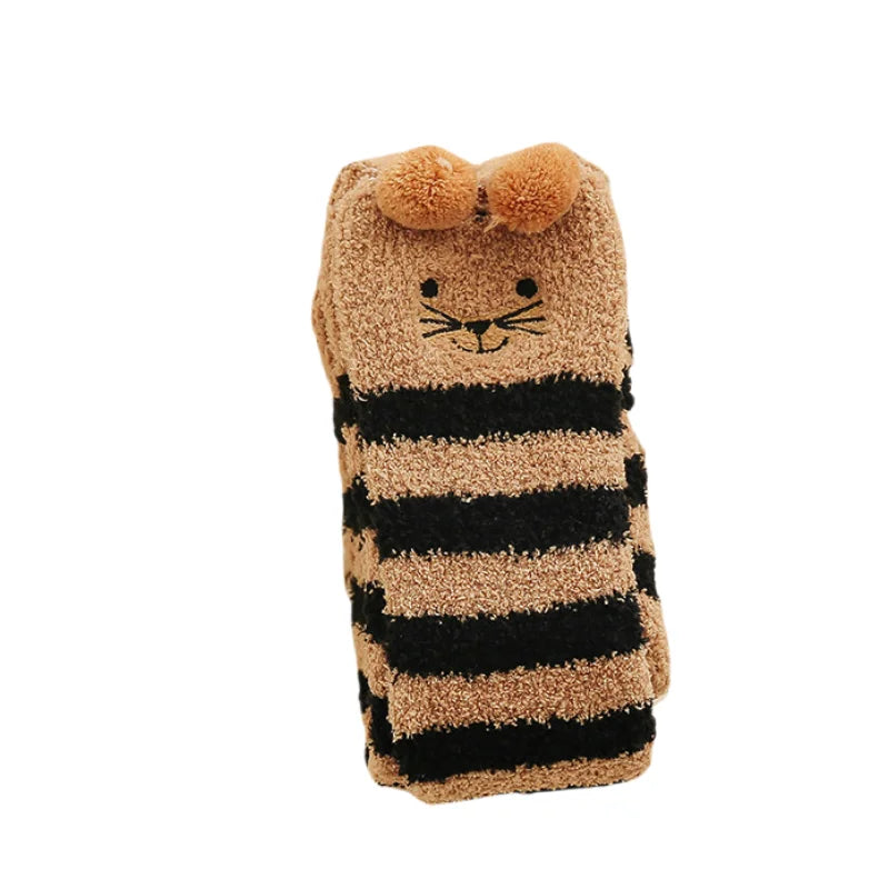 Womens Thigh High Fuzzy Socks - Cozy Soft Warm Pair in EU 34-39